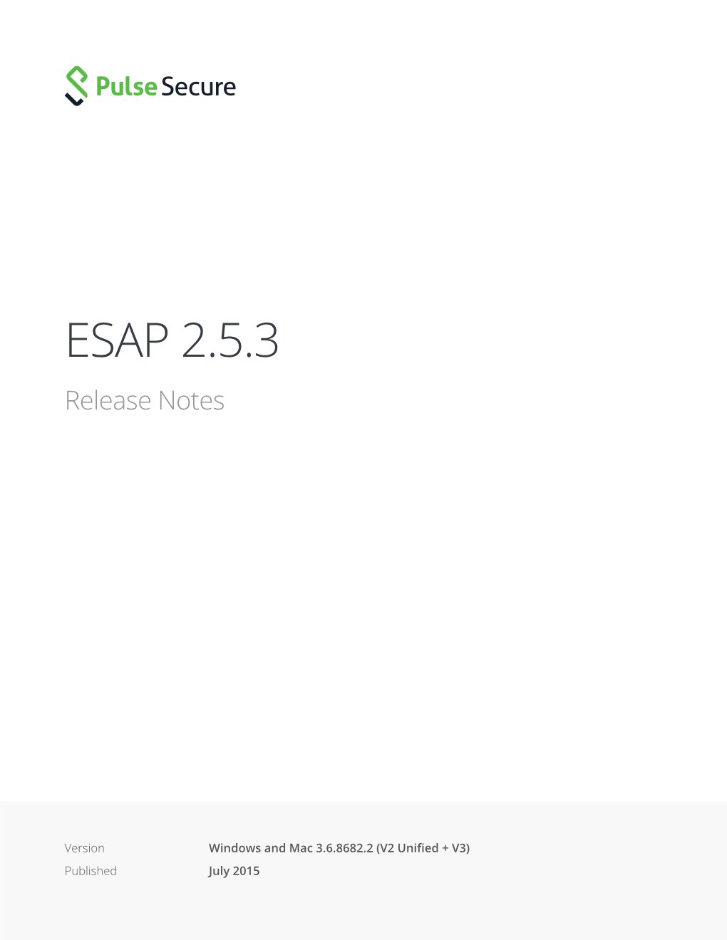 ESAP 2.5.3 Release Notes