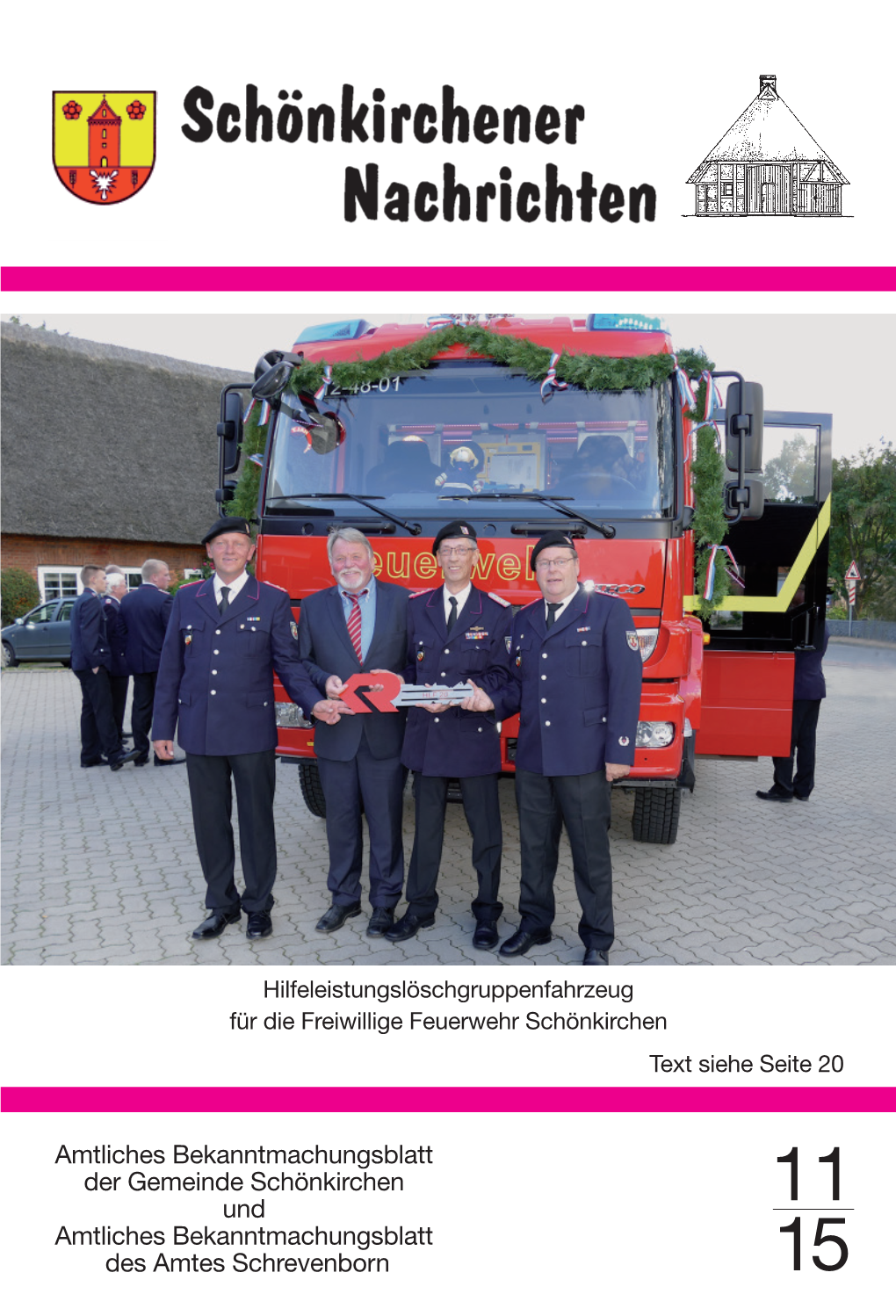 Amtliches Bekanntmachungsblatt Der Gemeinde Schönkirchen Und 11 Amtliches Bekanntmachungsblatt Des Amtes Schrevenborn 15 E-Mail: Info@Dachdecker-Maywald.De