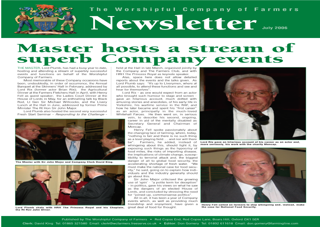 WCF Newsletter Summer 2006