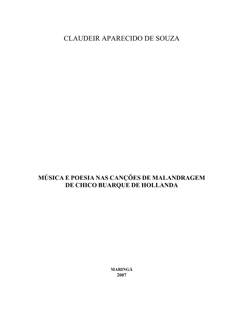 A Tradição Poética Da Canção Popular De Chico Buarque