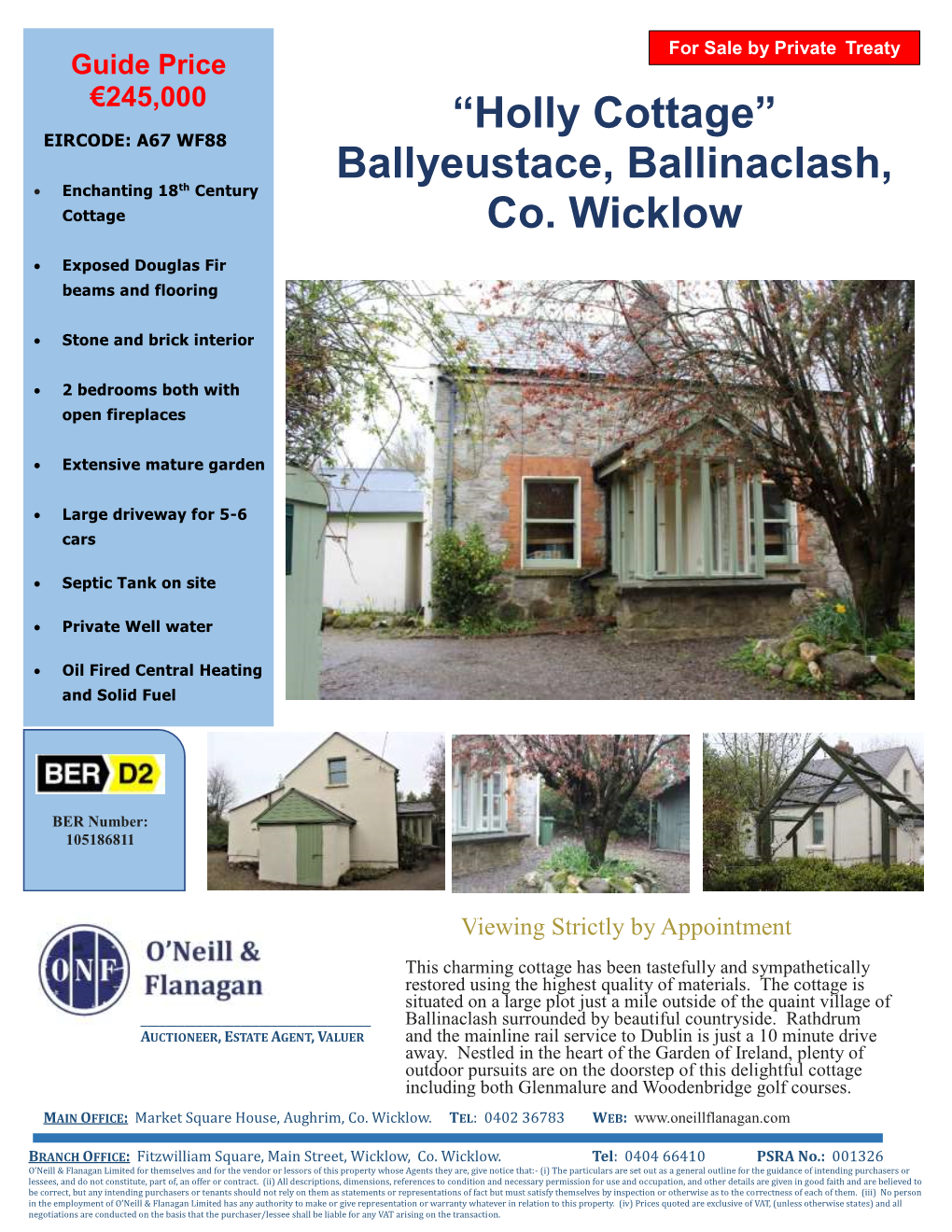 “Holly Cottage” Ballyeustace, Ballinaclash, Co. Wicklow