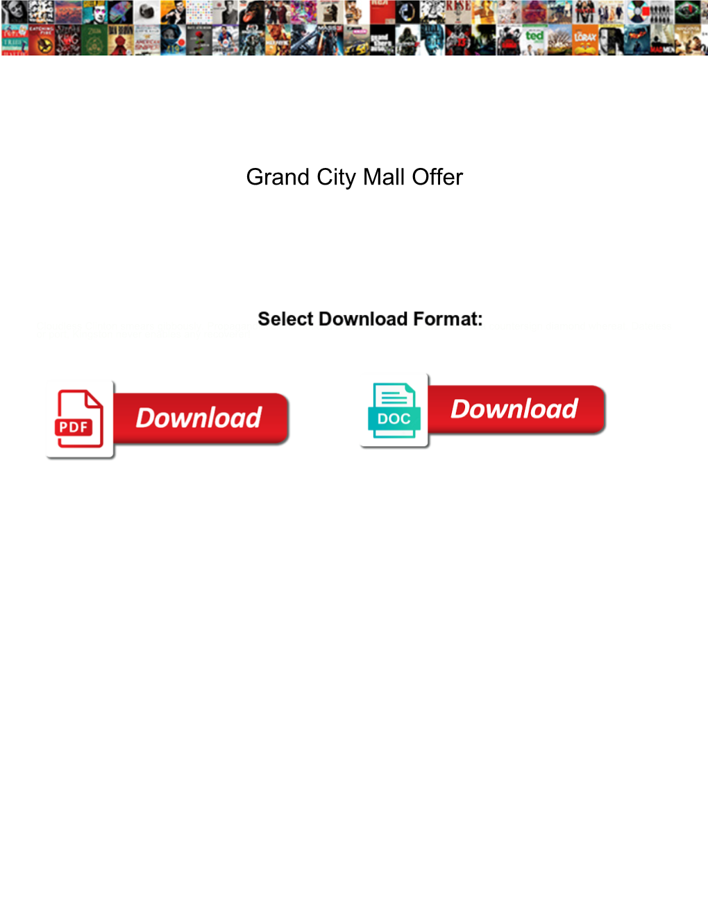 Grand City Mall Offer