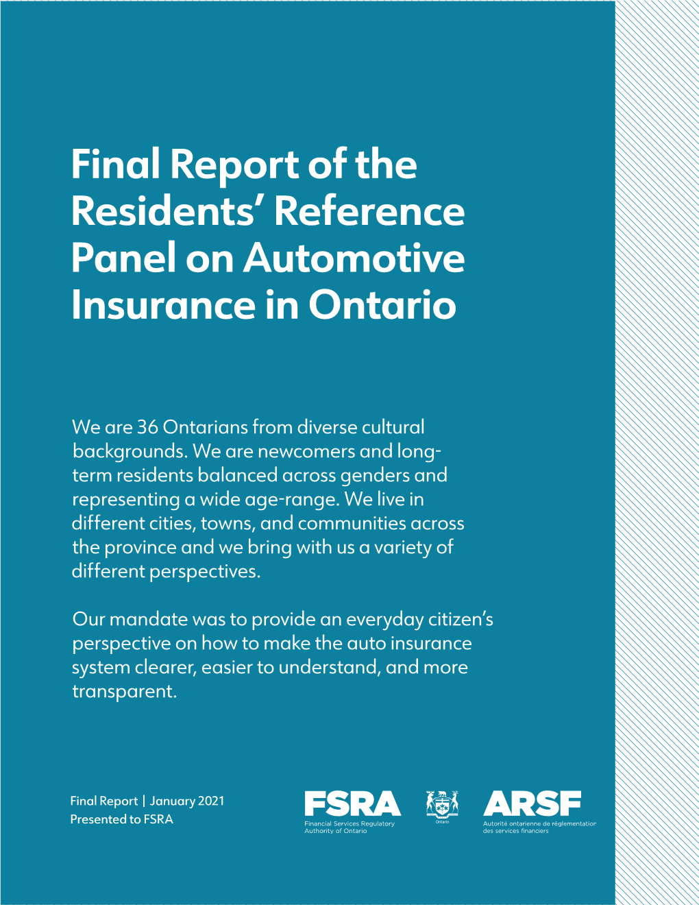 Final Report of the Residents' Reference Panel on Automotive