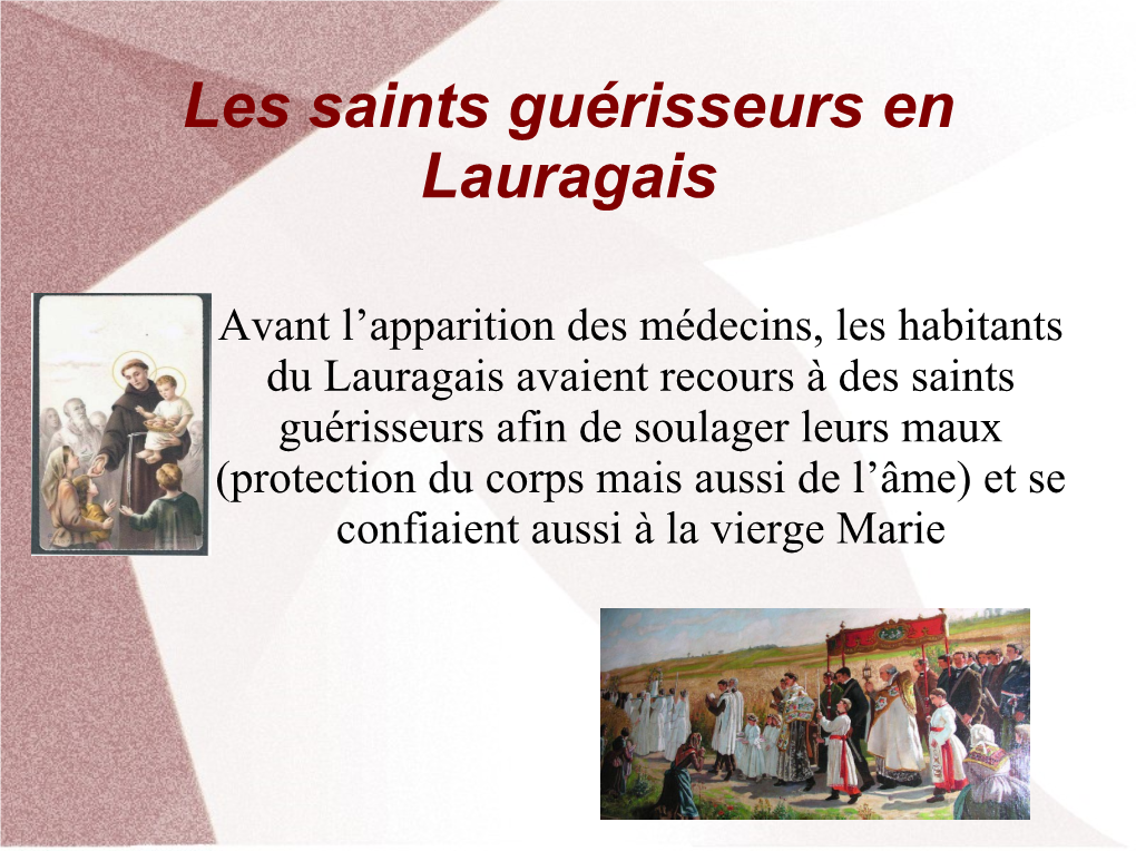 Les Saints Guérisseurs En Lauragais