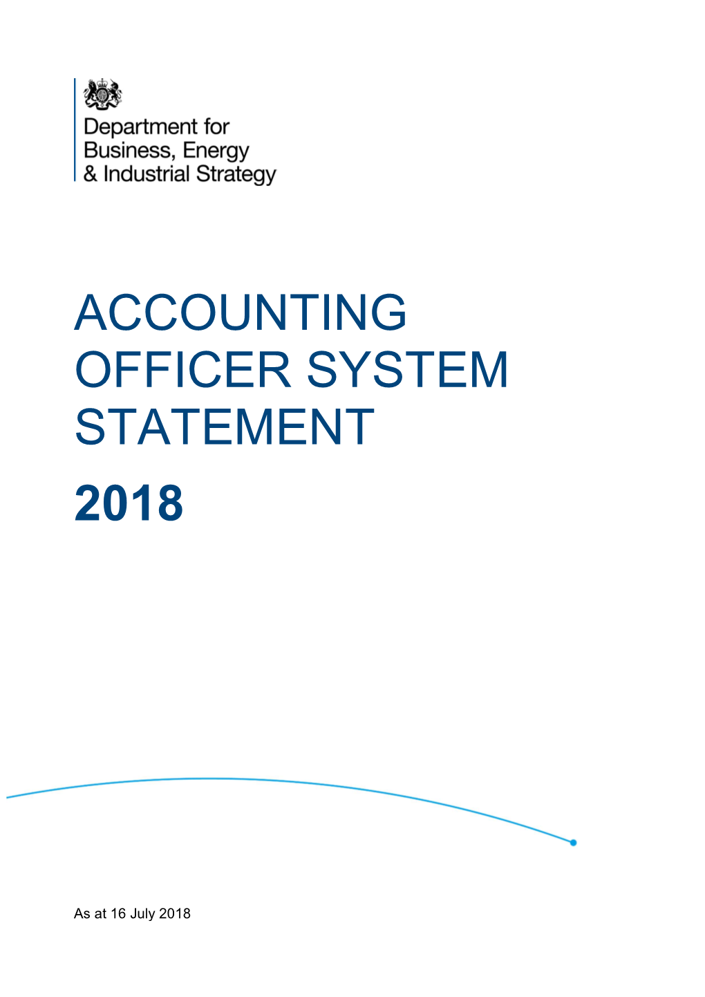 BEIS Accounting Officer System Statement 2018