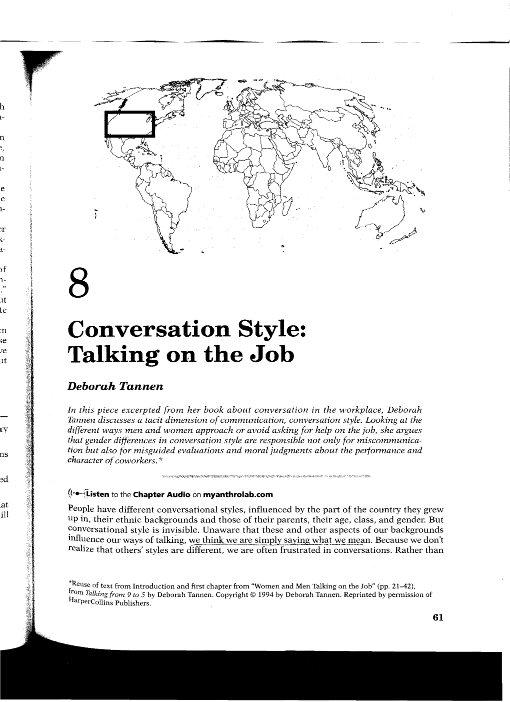 Conversation Style: Talking on the Job 63