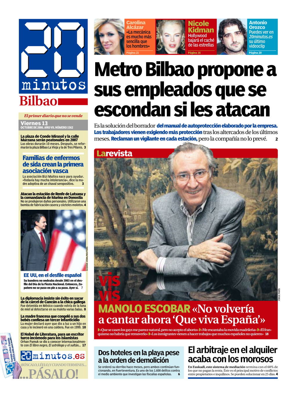 Metro Bilbao Propone a Sus Empleados Que Se Escondan Si Les Atacan