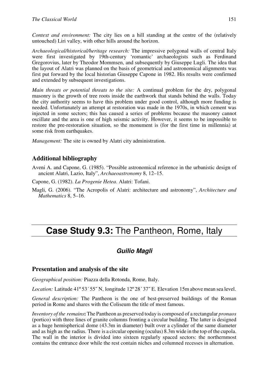 Case Study 9.3: the Pantheon, Rome, Italy
