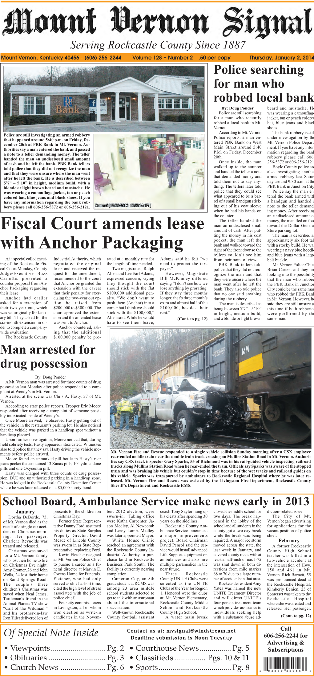 Fiscal Court Amends Lease with Anchor Packaging