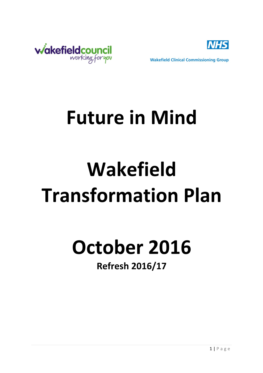 Wakefield Transformation Plan