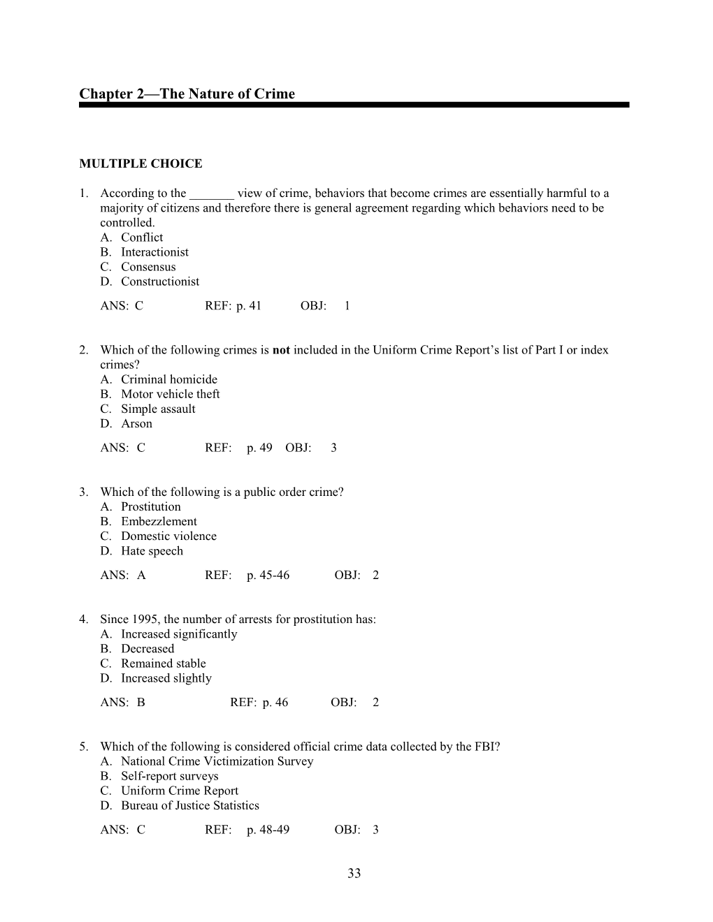 Chapter 2 the Nature of Crime