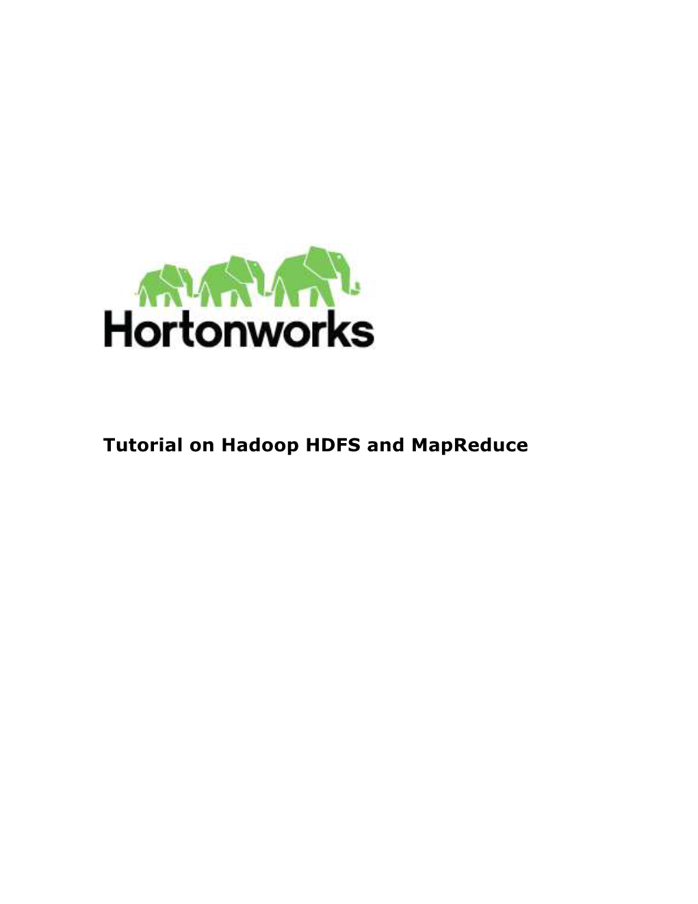 Tutorial on Hadoop HDFS and Mapreduce