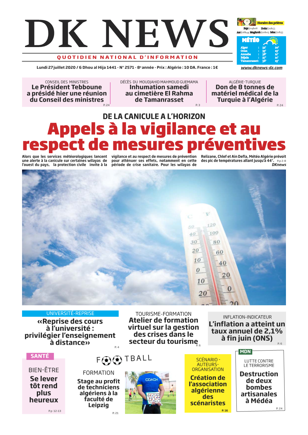 Appels À La Vigilance Et Au Respect De Mesures Préventives