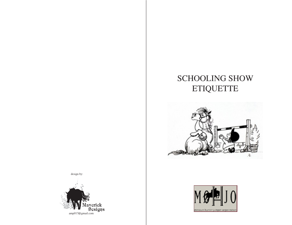 Schooling Show Etiquette