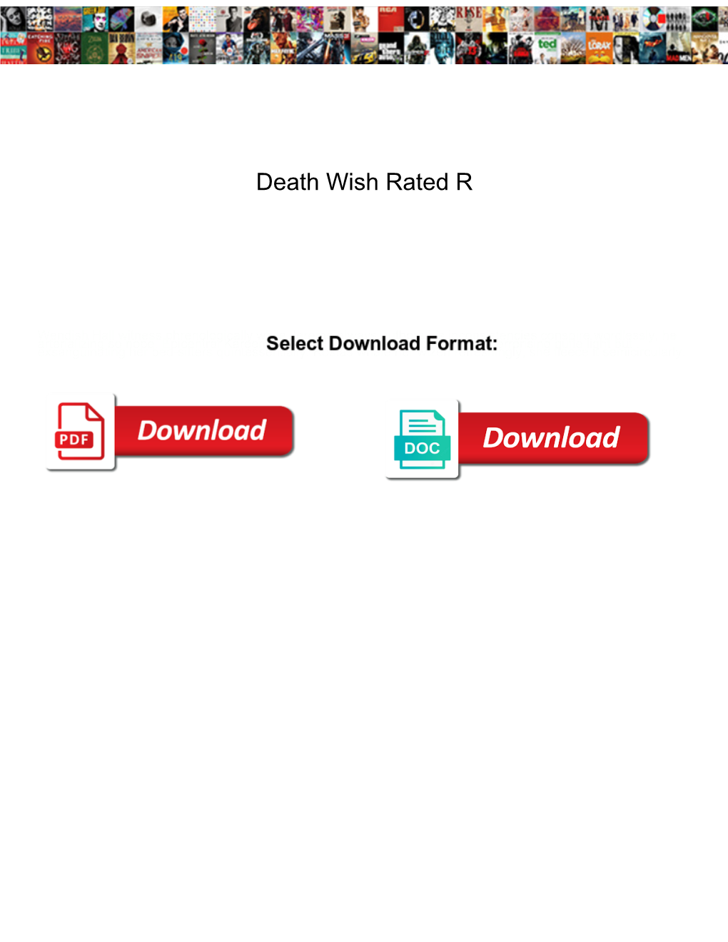 Death Wish Rated R