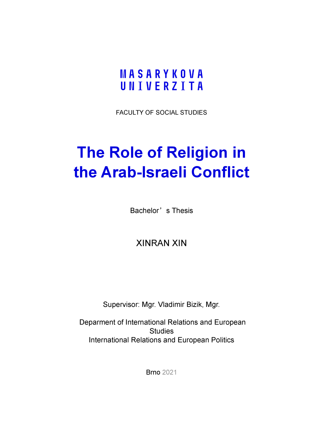 The Role of Religion in the Arab-Israeli Conflict