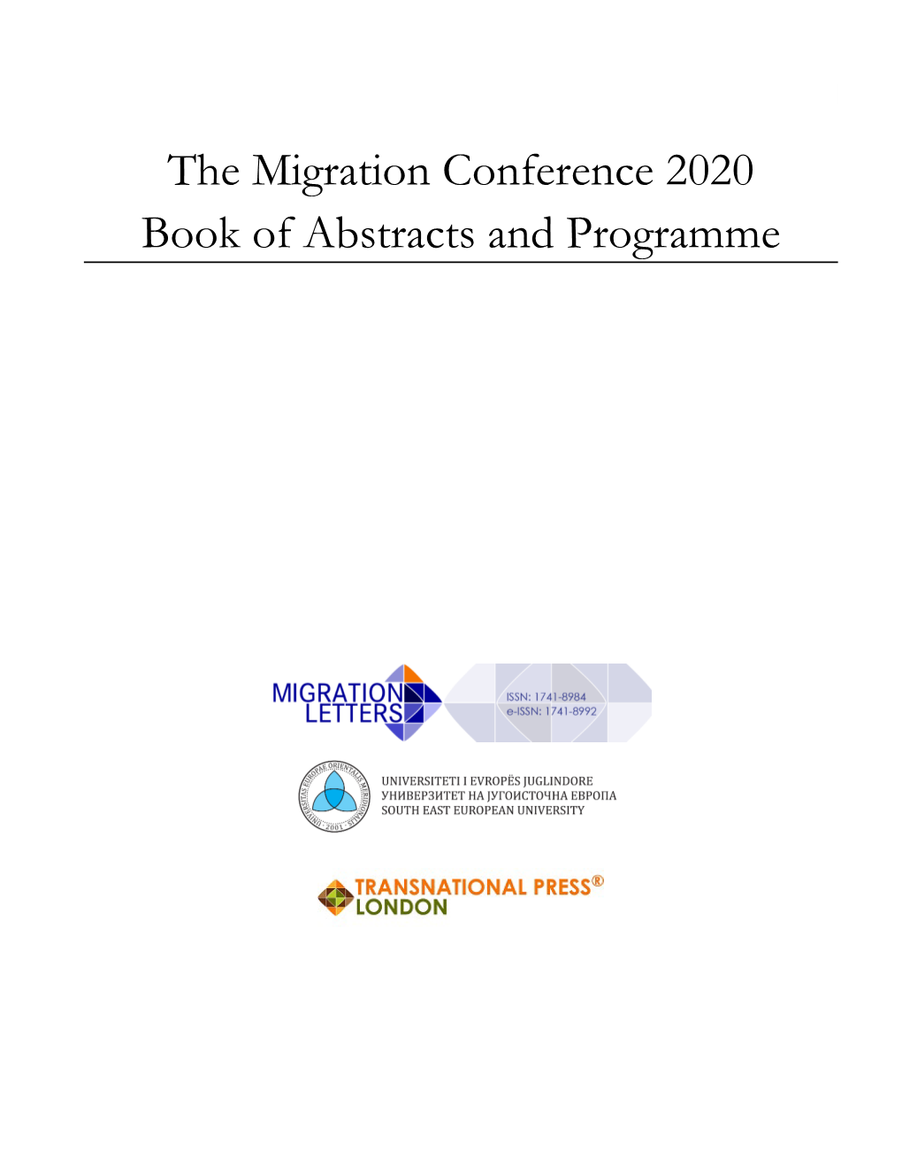 The Migration Conference 2020 Tetovo Online