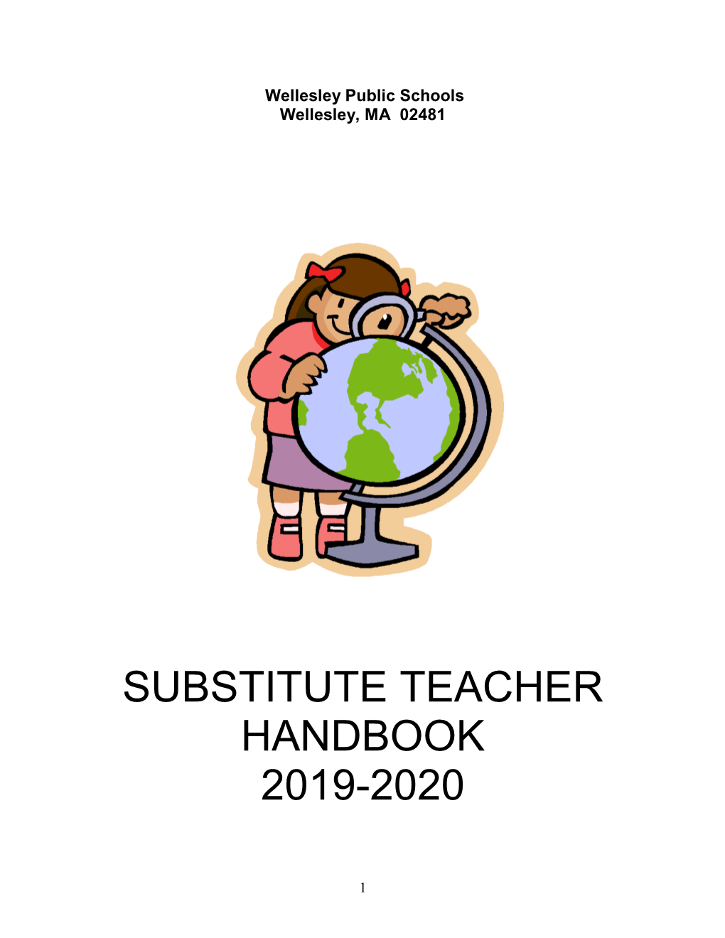 Substitute Teacher Handbook 2019-2020