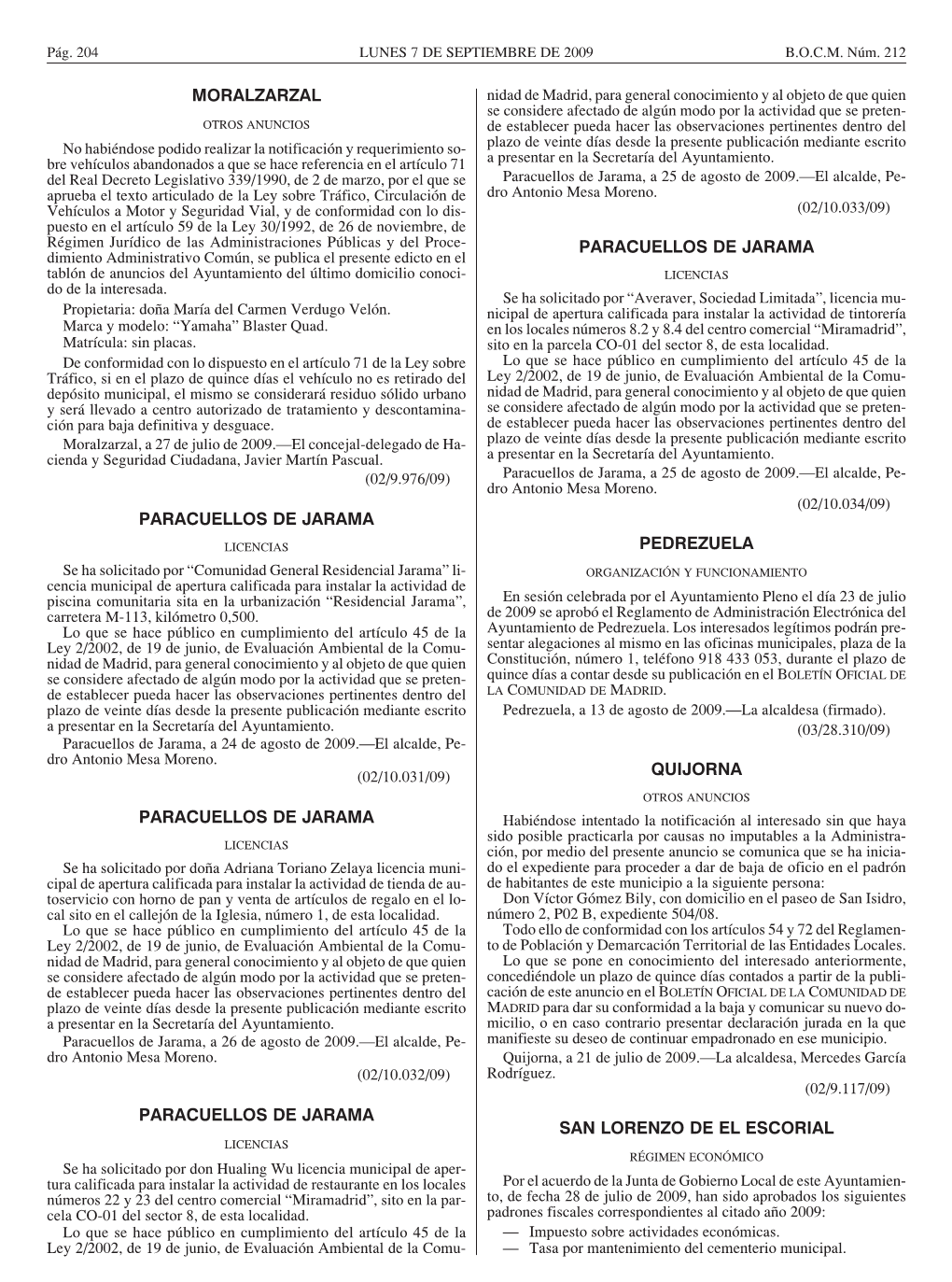 Moralzarzal Paracuellos De Jarama Paracuellos De Jarama Paracuellos De Jarama Paracuellos De Jarama Pedrezuela Quijorna San Lore