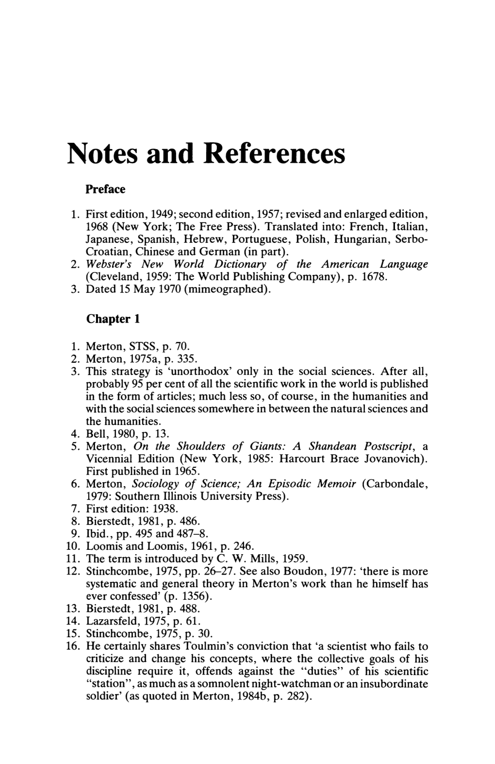 Notes and References