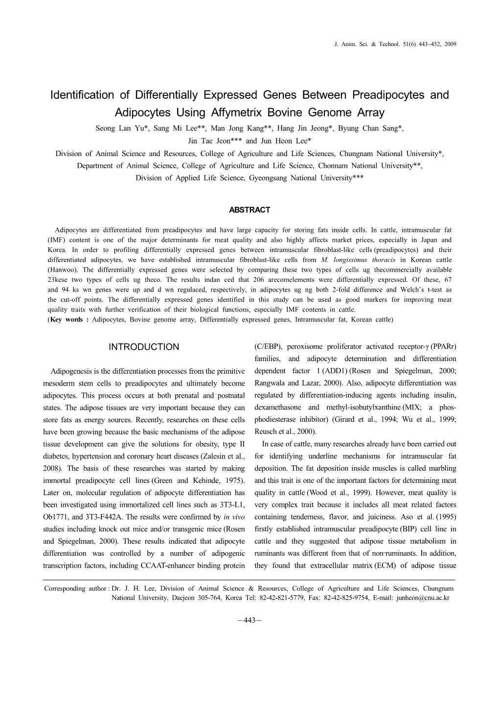 Identification of Differentially Expressed Genes Between