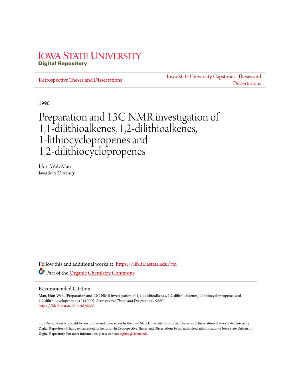 Preparation and 13C NMR Investigation of 1,1-Dilithioalkenes