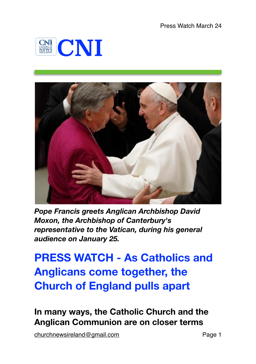 CNI -Press Watch March 24