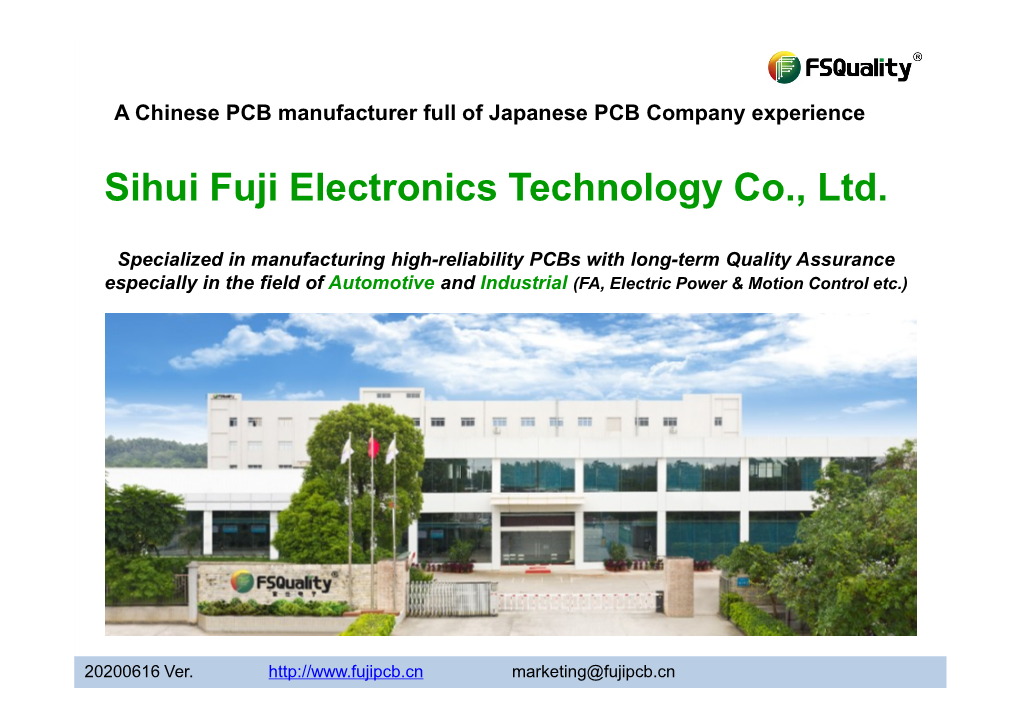 Sihui Fuji Electronics Technology Co., Ltd