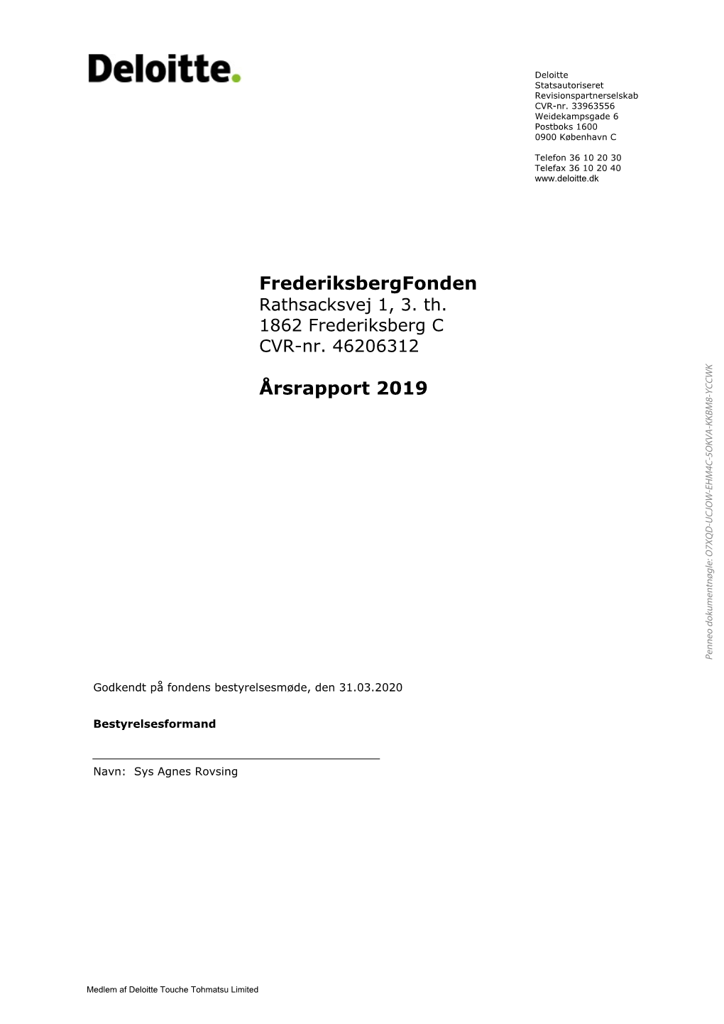 Frederiksbergfonden Årsrapport 2019