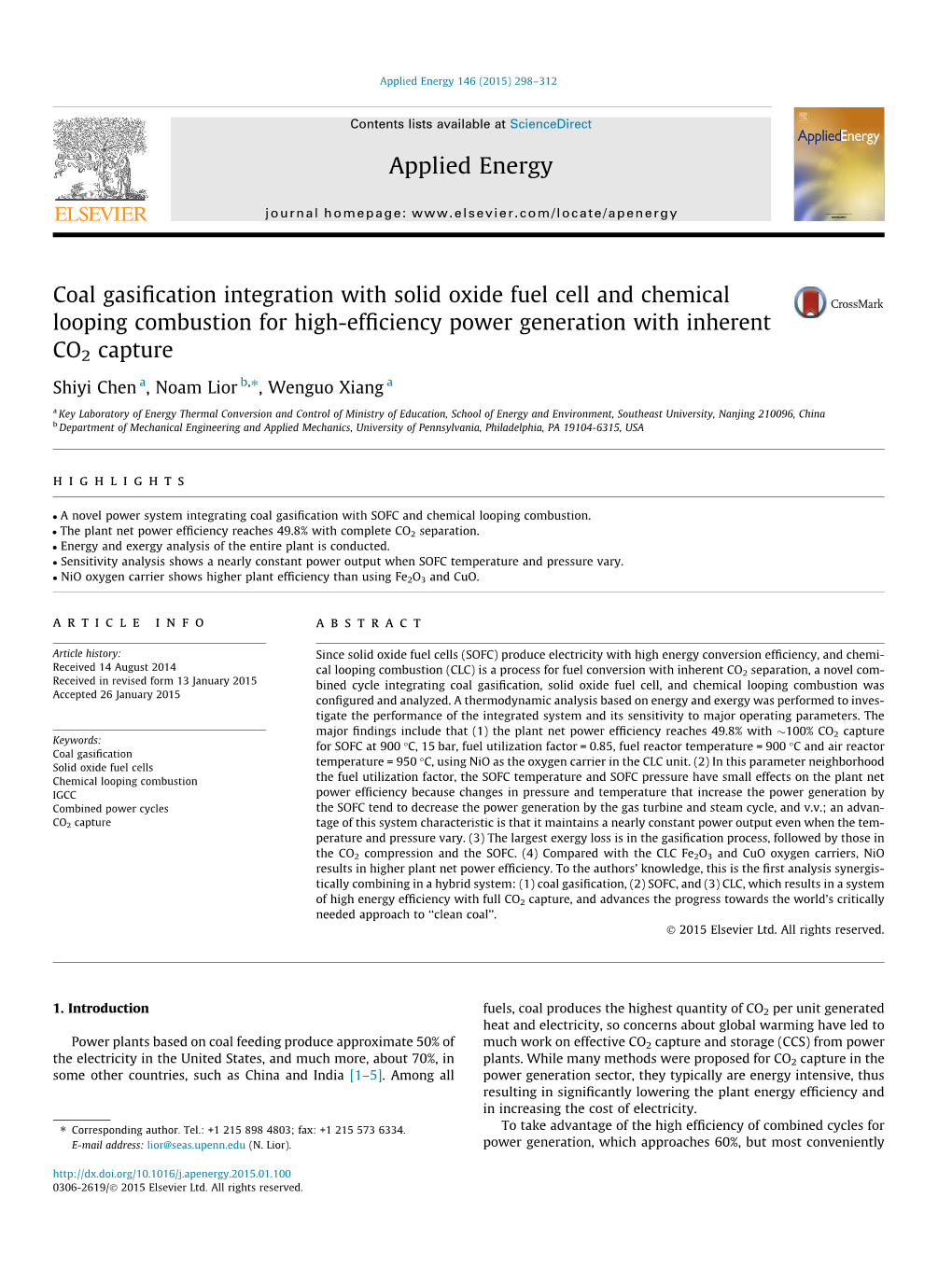 Coal Gasification Integration with Solid Oxide Fuel Cell and Chemical