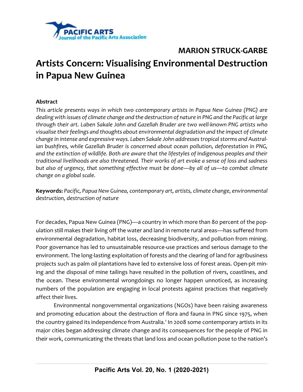 Visualising Environmental Destruction in Papua New Guinea