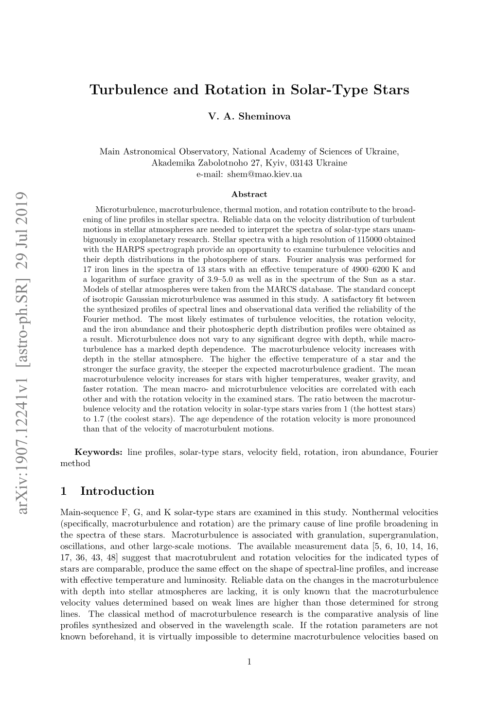 Turbulence and Rotation in Solar-Type Stars