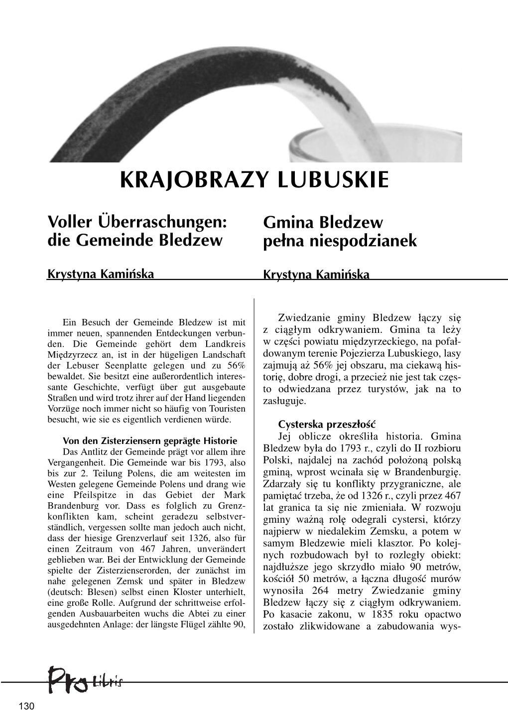 KRAJOBRAZY LUBUSKIE Str. 130 Krystyna Kamińska, Gmina