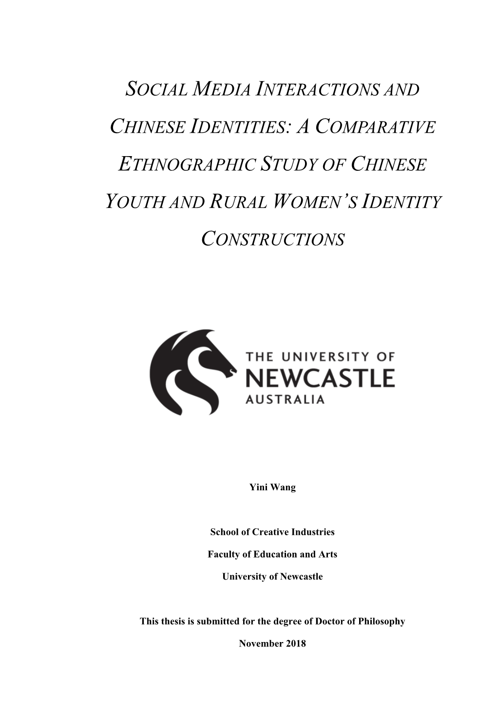 Social Media Interactions and Chinese Identities