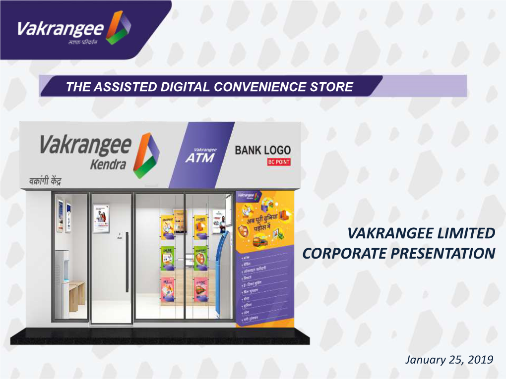 Vakrangee Limited Corporate Presentation