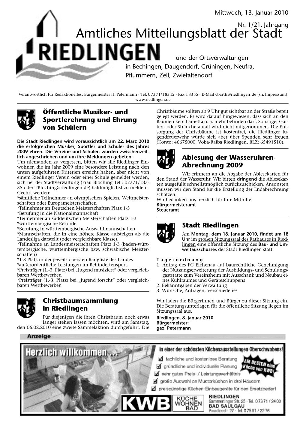 Amtliches Mitteilungsblatt Der Stadt