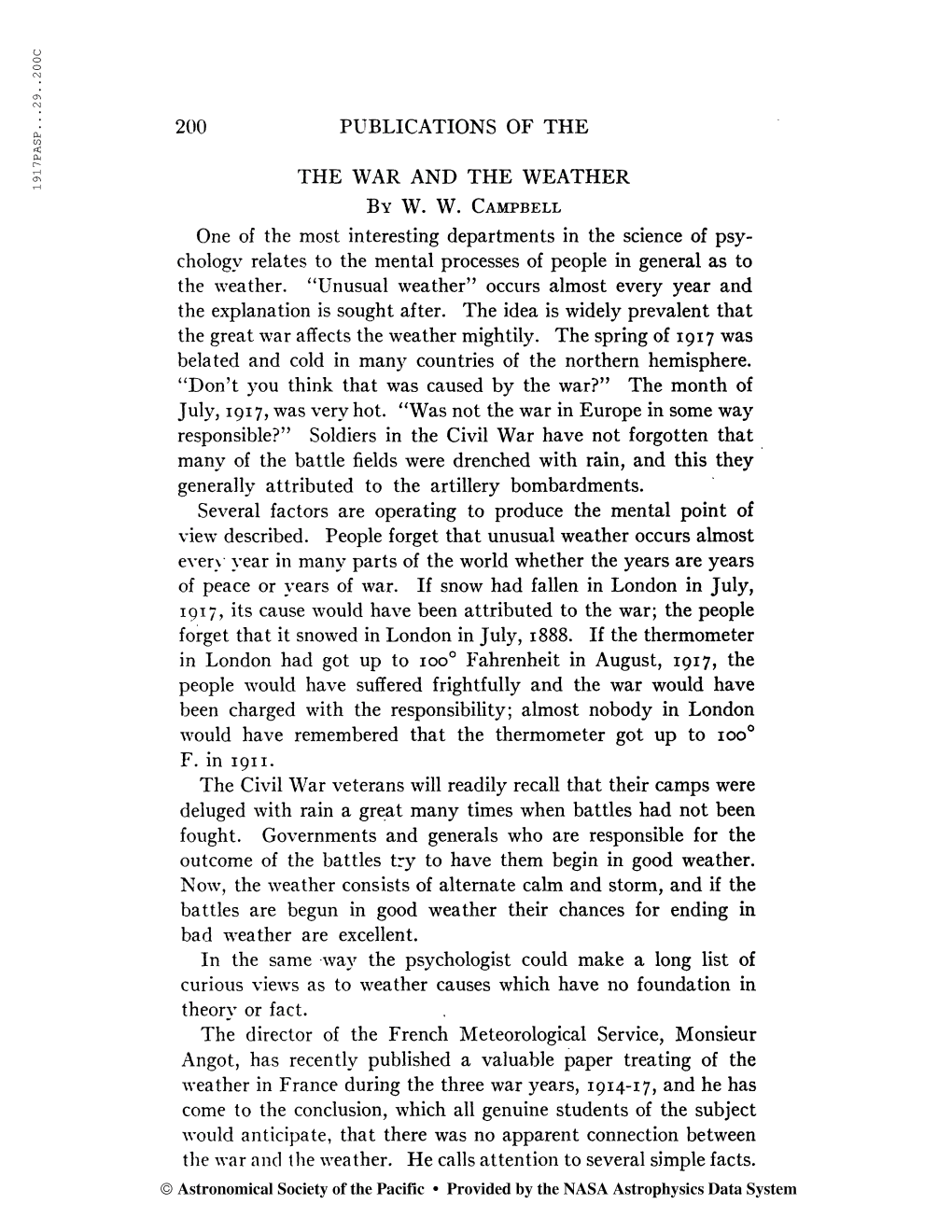 200 PUBLICATIONS of the the WAR and the WEATHER by WW