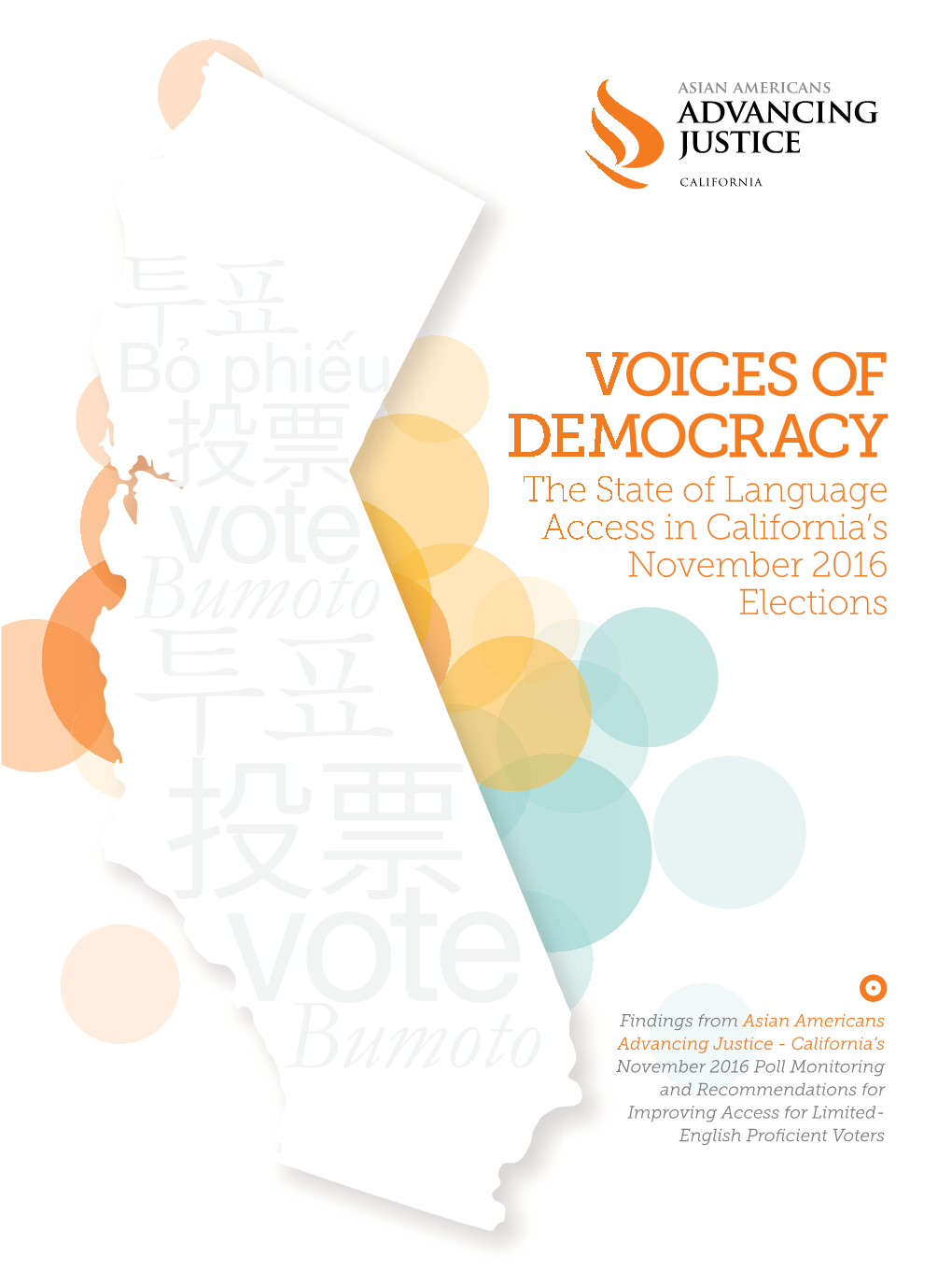 Advancing Justice State of Language in California's Election 2016