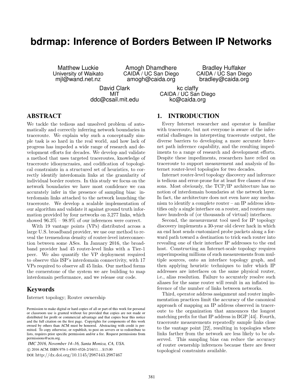 Inference of Borders Between IP Networks