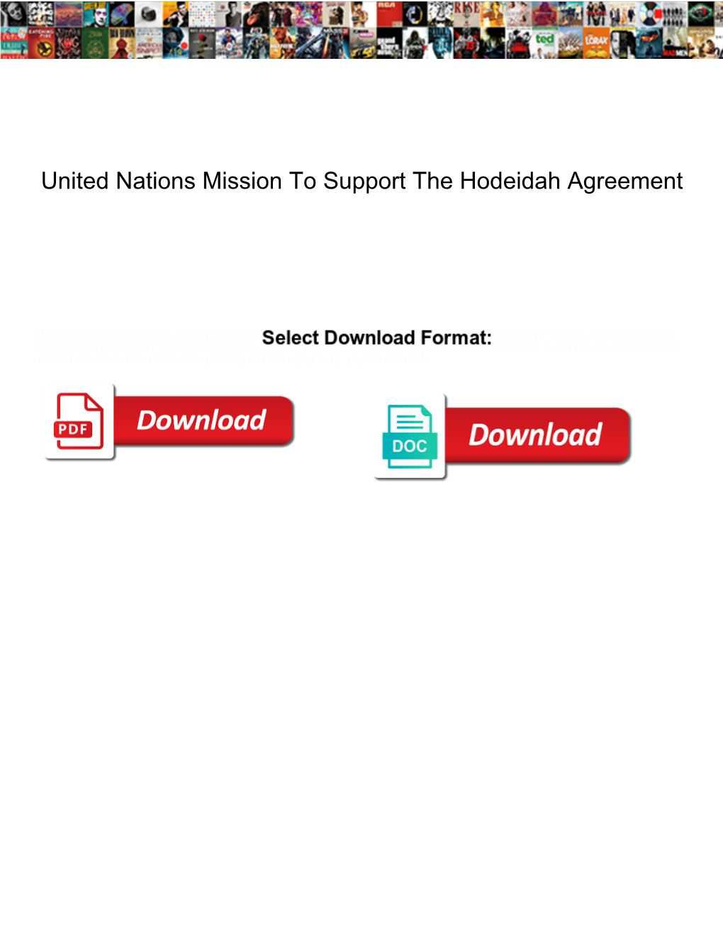 United Nations Mission to Support the Hodeidah Agreement