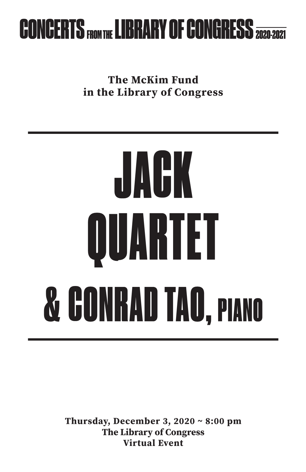 Conrad Tao, Piano