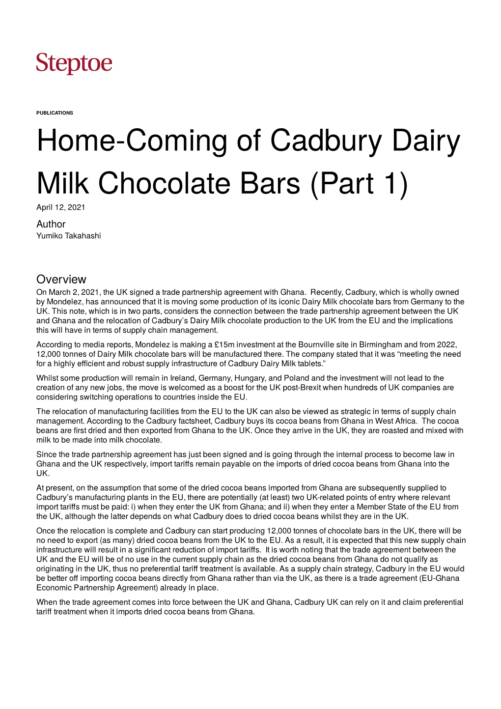 Home-Coming of Cadbury Dairy Milk Chocolate Bars (Part 1)