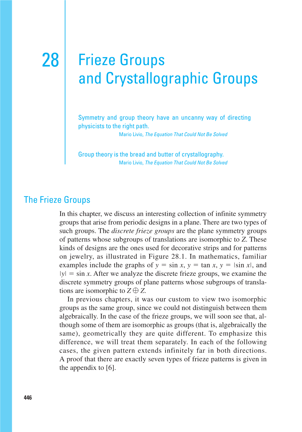 Frieze Groups and Crystallographic Groups