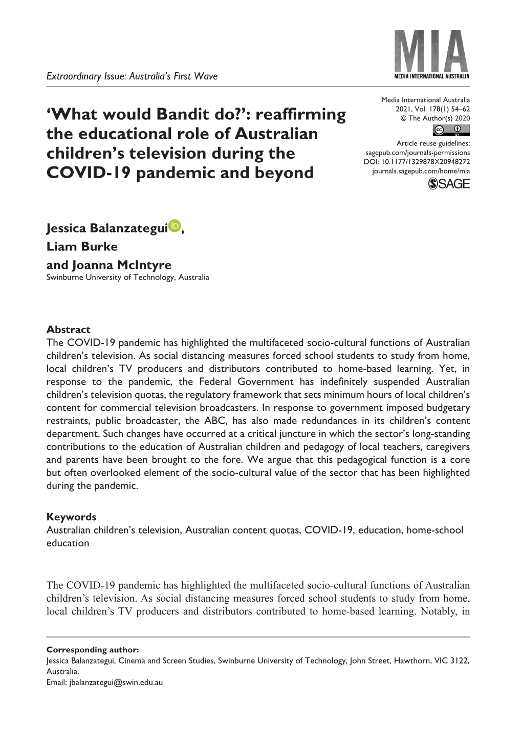 Reaffirming the Educational Role of Australian Children's