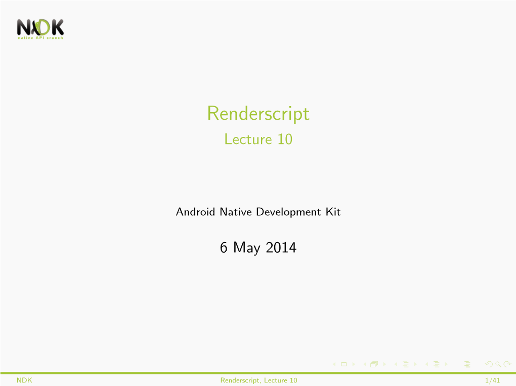 Renderscript Lecture 10