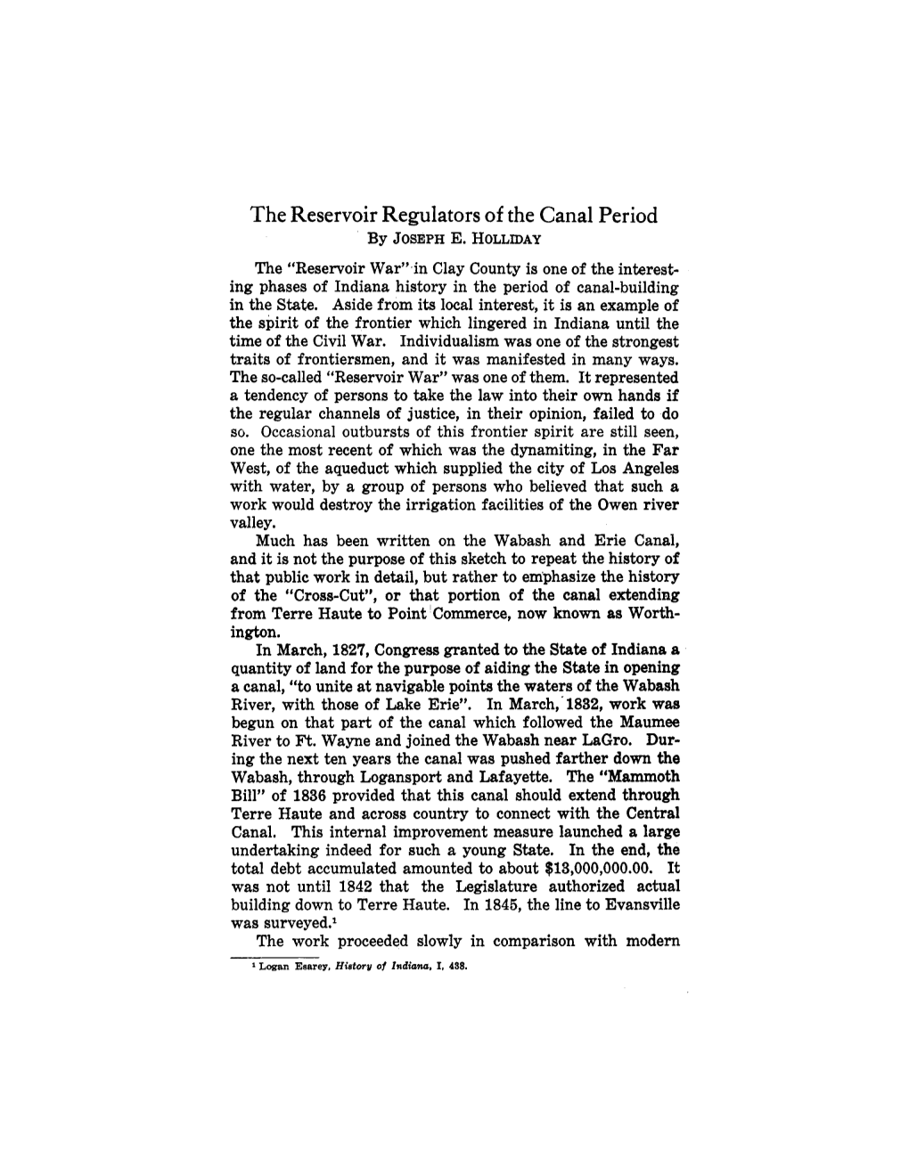 The Reservoir Regulators of the Canal Period by JOSEPHE
