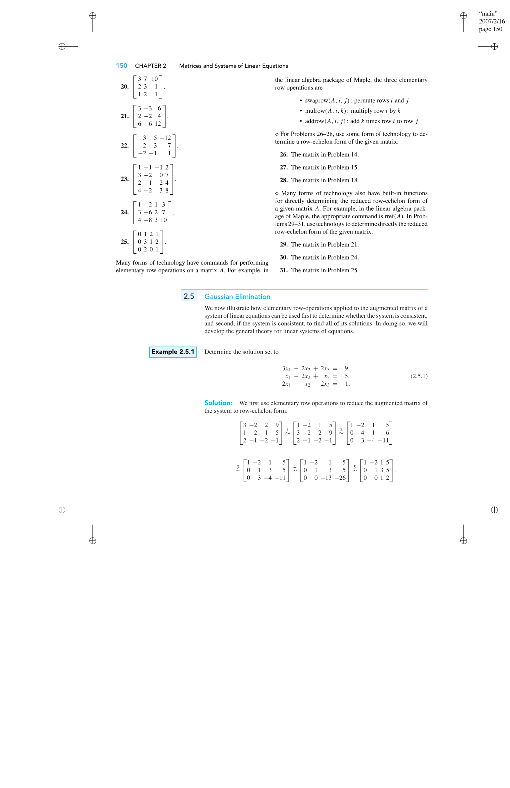 Gaussian Elimination