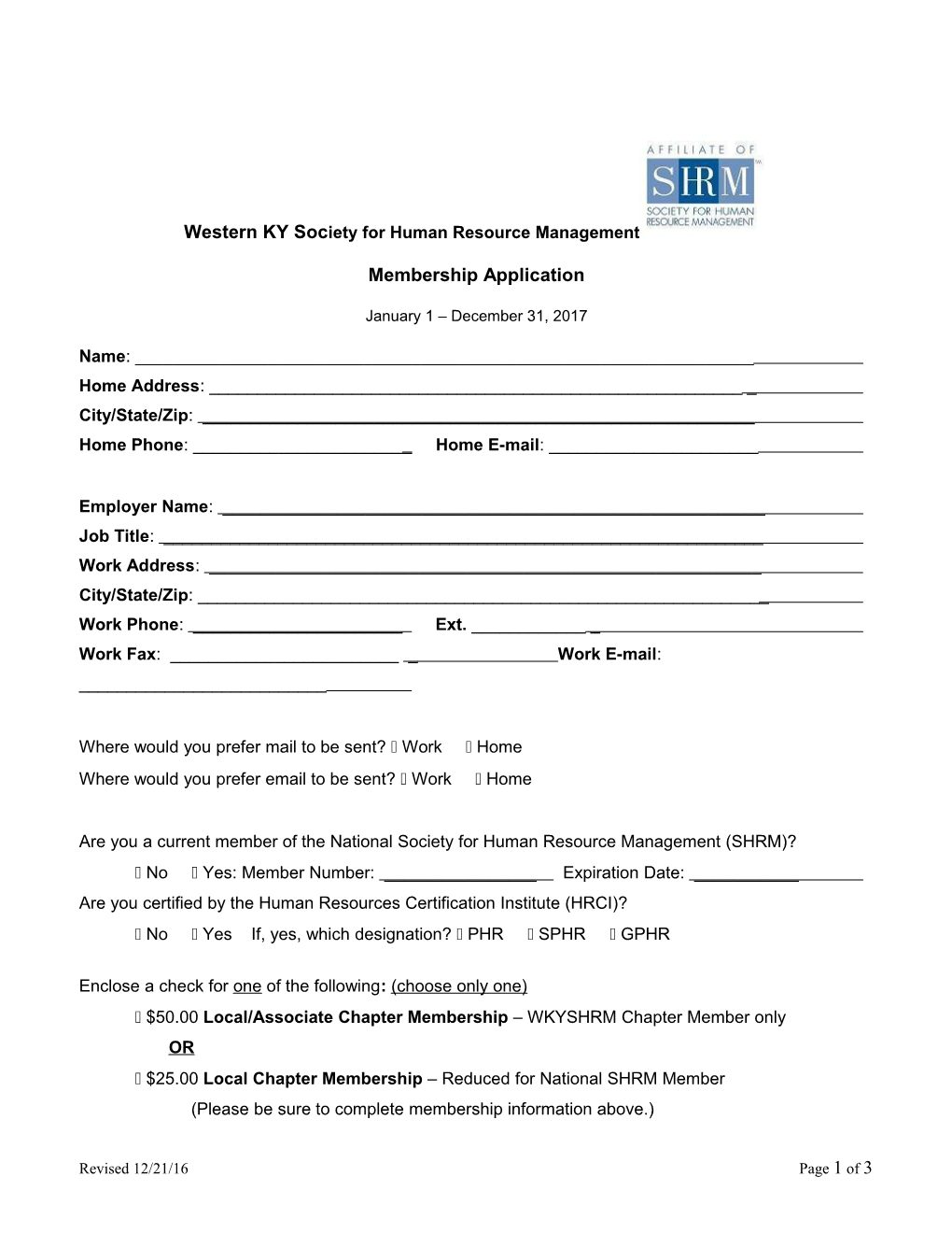 Western KY Society for Human Resource Management