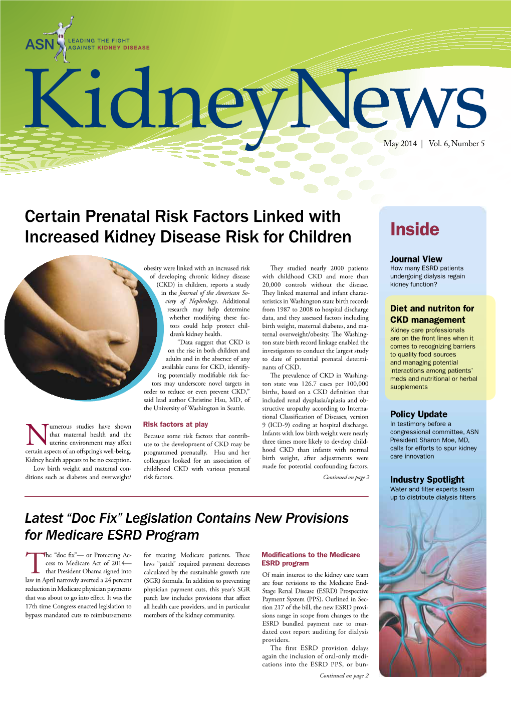 May 2014 Kidney News