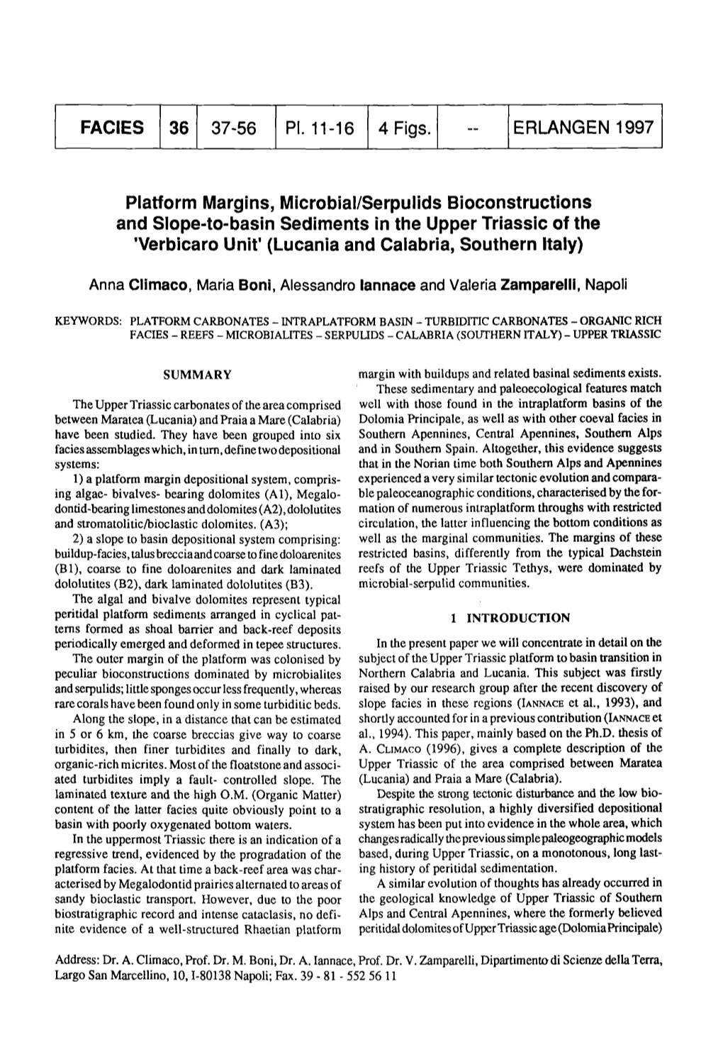 Platform Margins, Microbial/Serpulids Bioconstructions